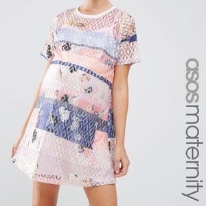 ASOS Maternity Lace Shift Dress with Slip